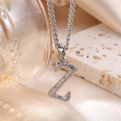 Sweet Simple Style Artistic Letter Stainless Steel Plating 18k Gold Plated Pendant Necklace