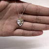 Simple Style Letter Heart Shape Sterling Silver Gold Plated Pendant Necklace In Bulk