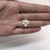 Simple Style Letter Heart Shape Sterling Silver Gold Plated Pendant Necklace In Bulk