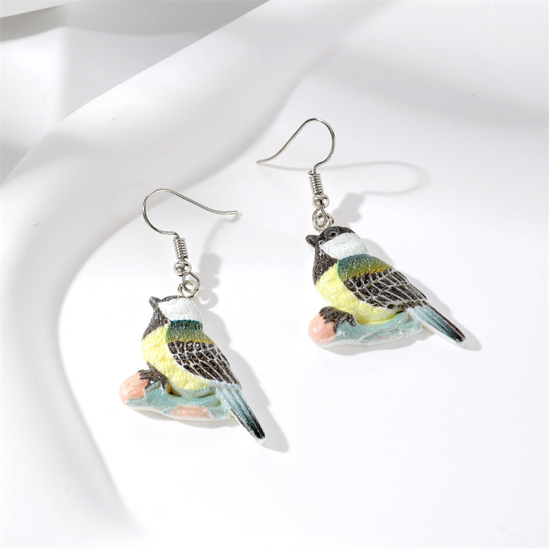 Wholesale Jewelry Cute Simple Style Bird Resin Drop Earrings