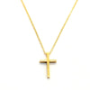 Simple Style Cross Sterling Silver Plating Pendant Necklace