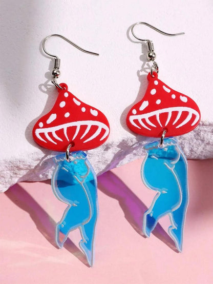 Wholesale Jewelry Ig Style Cute Mushroom Arylic Drop Earrings