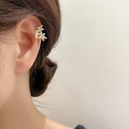 Fashion Bow Knot Copper Inlay Zircon Ear Clips