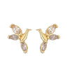 1 Pair Elegant Streetwear Water Droplets Snake Plating Inlay Copper Zircon Gold Plated Ear Studs