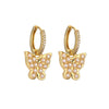 1 Pair Elegant Streetwear Water Droplets Snake Plating Inlay Copper Zircon Gold Plated Ear Studs