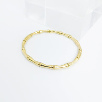 Chinoiserie Casual Bamboo Solid Color Titanium Steel Plating Bangle