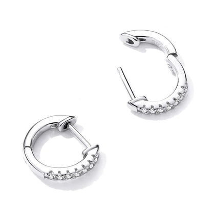 1 Pair Elegant Simple Style Circle Inlay Sterling Silver Zircon Earrings