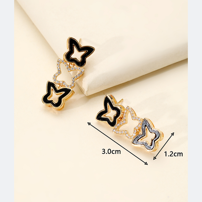 1 Pair Vintage Style Simple Style Oval Bow Knot Plating Inlay Copper Zircon 18k Gold Plated Drop Earrings