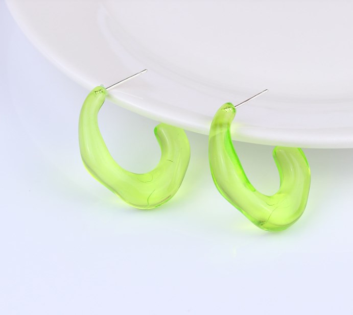 1 Pair Simple Style Solid Color Arylic Earrings