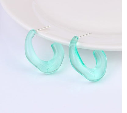 1 Pair Simple Style Solid Color Arylic Earrings