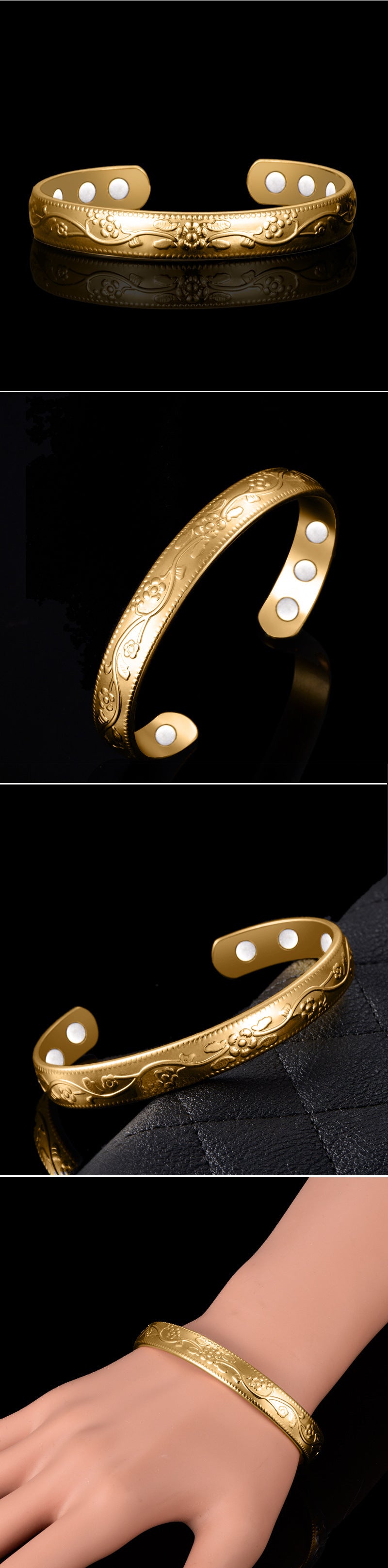 Simple Style Solid Color Copper Plating Gold Plated Bangle