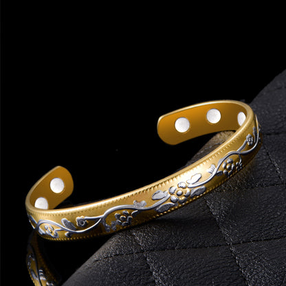 Simple Style Solid Color Copper Plating Gold Plated Bangle