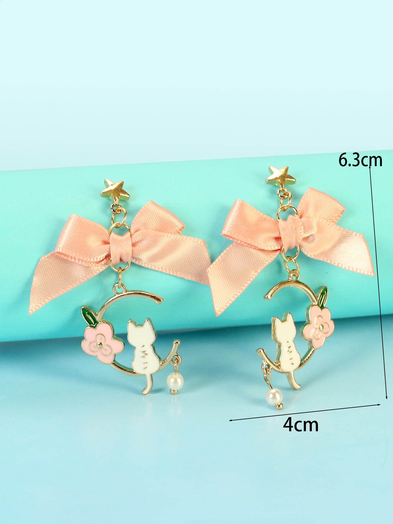 Wholesale Jewelry Sweet Flower Bow Knot Zinc Alloy Ear Studs