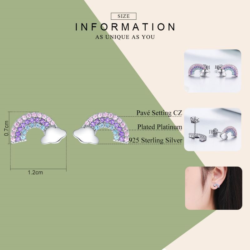 1 Pair Simple Style Dog Flower Inlay Sterling Silver Zircon Ear Studs