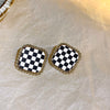 1 Pair Classic Style Heart Shape Inlay Alloy Drop Earrings