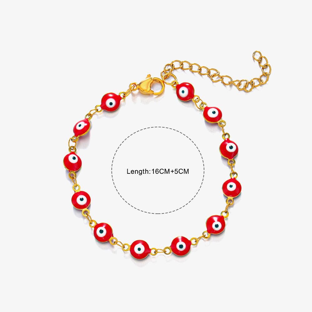 Cartoon Style Eye Stainless Steel Plating Bracelets