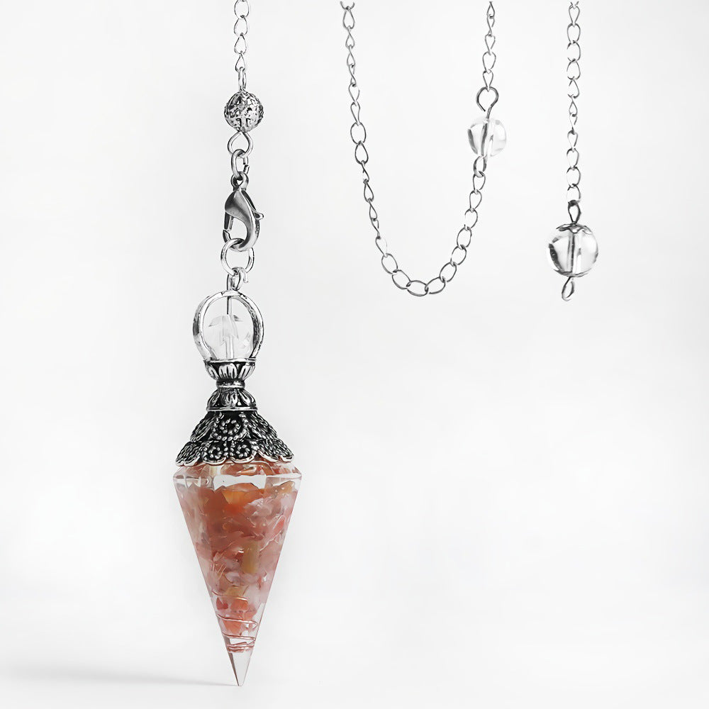 Simple Style Conical Resin Copper Pendant Necklace