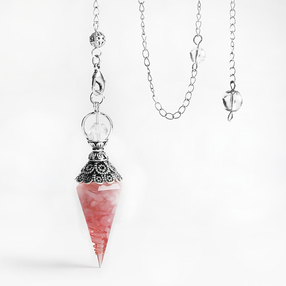 Simple Style Conical Resin Copper Pendant Necklace