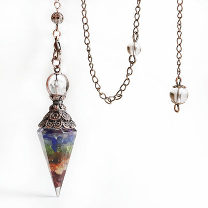 Simple Style Conical Resin Copper Pendant Necklace