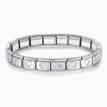 Simple Style Heart Shape Stainless Steel Handmade Bracelets