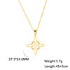 Cross-border Hot Selling Hot Sale Real Gold Electroplated Square Celtic Knot Hollow Witch Knot 304 Material Stainless Steel Necklace