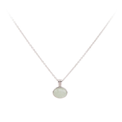 Vintage Style Oval Sterling Silver Aventurine Pendant Necklace In Bulk