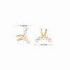 1 Pair Simple Style Bunny Ears Solid Color Plating Inlay Sterling Silver Pearl White Gold Plated Gold Plated Ear Cuffs