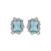 1 Pair Elegant Lady Geometric Inlay Copper Zircon Ear Studs