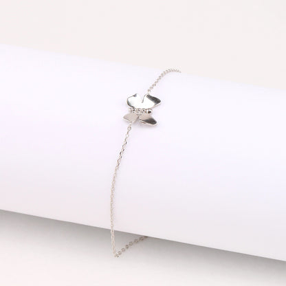 Simple Style Bow Knot Sterling Silver 18k Gold Plated Bracelets In Bulk