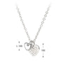 Simple Style Heart Shape Sterling Silver Zircon Pendant Necklace In Bulk