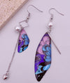 Sweet Wings Alloy Plastic Asymmetrical Rhinestones Women's Drop Earrings 1 Pair