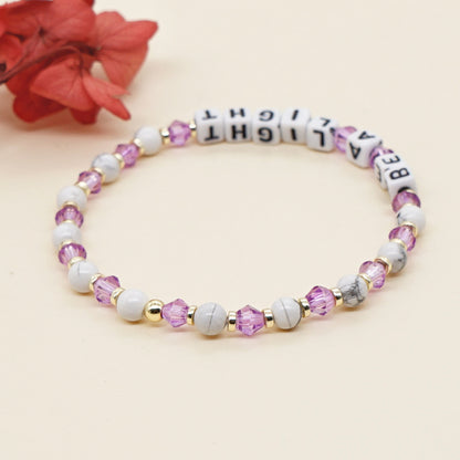 Vacation Letter Artificial Crystal Soft Clay Beaded Women's Bracelets