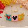 Casual Bohemian Heart Shape Seed Bead Beaded Knitting Women's Bracelets