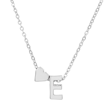 Fashion Letter Heart Shape Alloy Plating Necklace