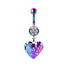 Casual Animal Sun Heart Shape Stainless Steel Copper Rhinestones Belly Ring In Bulk