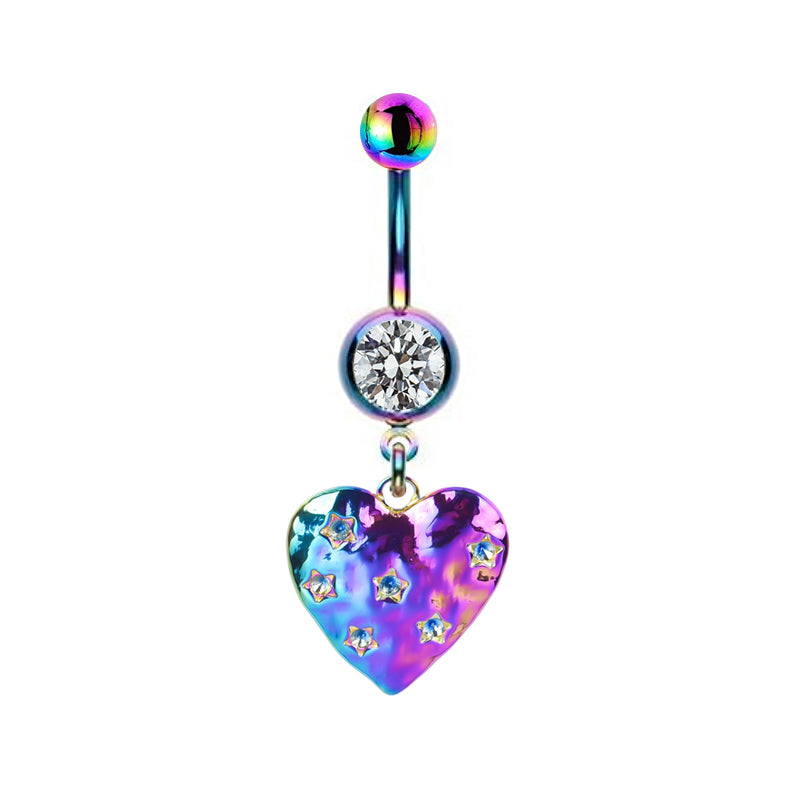 Casual Animal Sun Heart Shape Stainless Steel Copper Rhinestones Belly Ring In Bulk