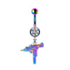 Casual Animal Sun Heart Shape Stainless Steel Copper Rhinestones Belly Ring In Bulk