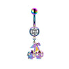 Casual Animal Sun Heart Shape Stainless Steel Copper Rhinestones Belly Ring In Bulk