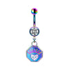 Casual Animal Sun Heart Shape Stainless Steel Copper Rhinestones Belly Ring In Bulk