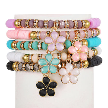 Bohemian Flower Soft Clay Beaded Women's Bracelets