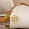 Elegant Simple Style Heart Shape Copper Plating Inlay Zircon 18k Gold Plated Pendant Necklace