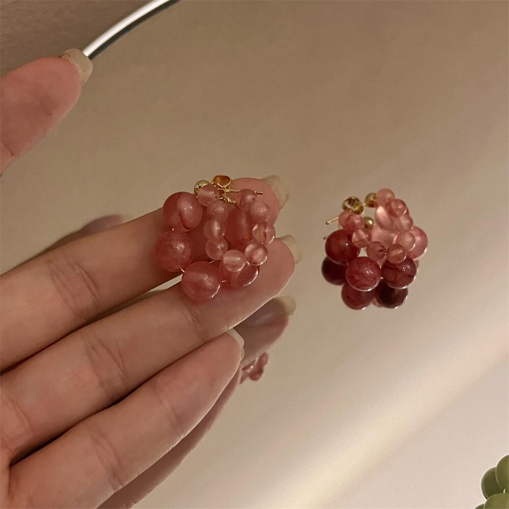 1 Pair Sweet Flower Plating Copper Drop Earrings