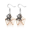 Wholesale Jewelry Exaggerated Simple Style Pumpkin Spider Web Skull Alloy Spray Paint Plating Ear Hook