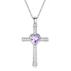 Elegant Streetwear Cross Copper Plating Inlay Zircon Silver Plated Pendant Necklace