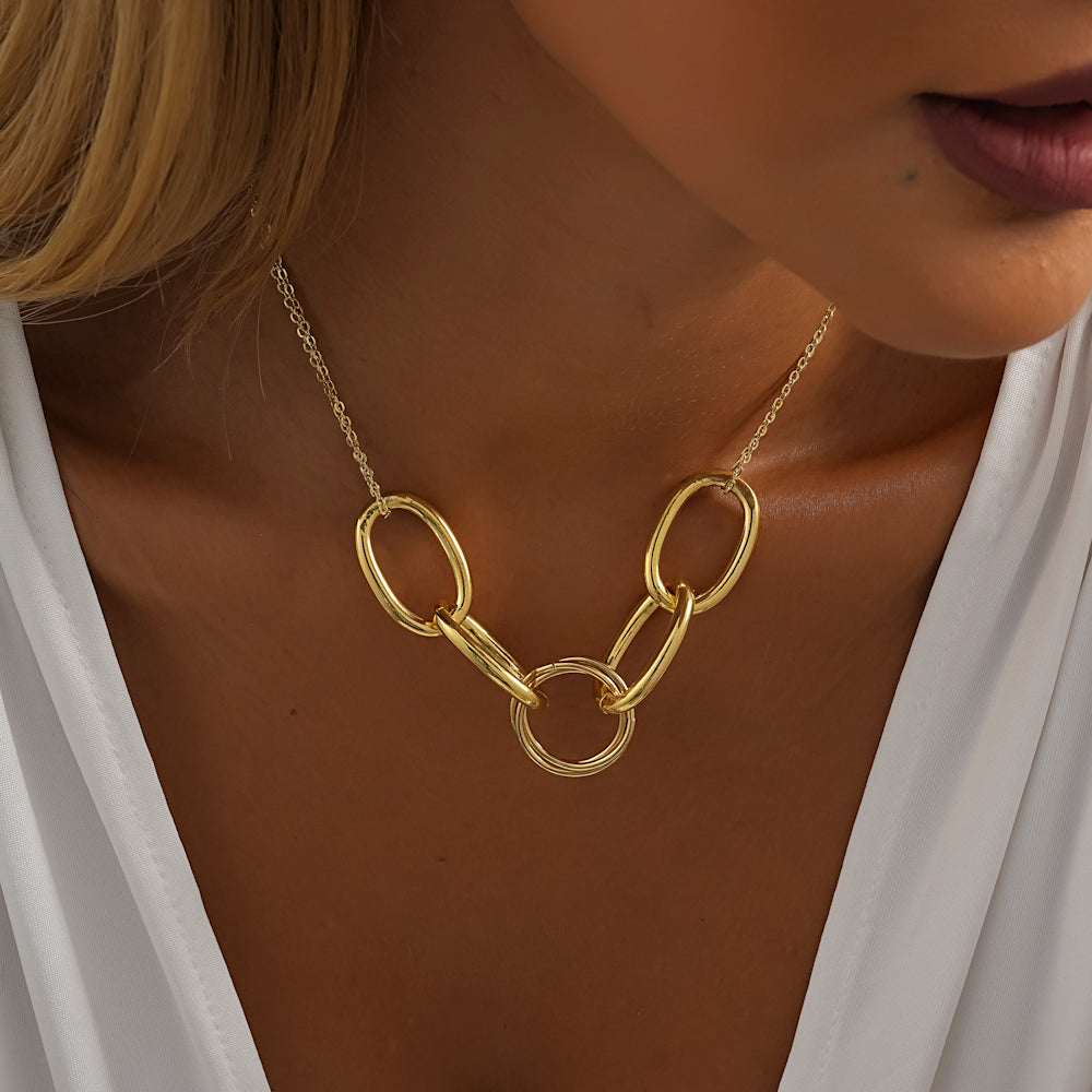 Elegant Streetwear Geometric Aluminum Plating Women's Necklace