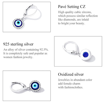 Casual Devil's Eye Sterling Silver Zircon Open Rings In Bulk