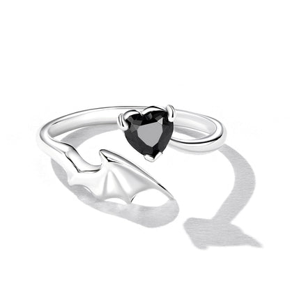 Casual Devil's Eye Sterling Silver Zircon Open Rings In Bulk