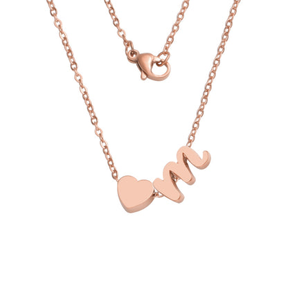 Fashion Letter Stainless Steel Necklace