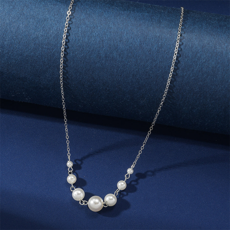 Elegant Solid Color Imitation Pearl Women's Necklace