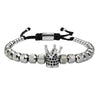 Ig Style Simple Style Round Crown Copper Beaded Inlay Zircon Bracelets